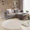 MY-RUG Teppich Shaggy Star Hochflor rund Creme 150 x 150 cm - Esszimmer Teppich, Langflor, Pflegeleicht