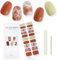 EBANKU Cured Gel Nail Strips, Pink Gel Nail Strips Long Lasting Waterproof Real Nail Polish Strips Wraps Stickers With Cuticle Stick, Nail File, Nail Wipes & Sealing(UV/LED Lamp Required)