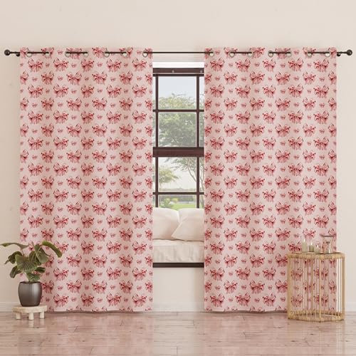 PETTI Artigiani Italiani - Tende a Pannelli per Interno con Anelli 2 Pezzi 140x280cm, Tenda Camera da Letto e Soggiorno Oscuranti Isolanti e Moderne, Fiocco Rosa, 100% Made in Italy