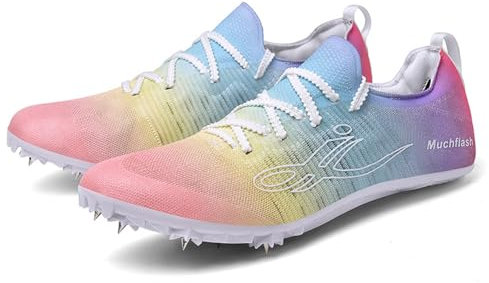 GoldeneAmeisen Leichtathletik Spike Schuhe,Weitsprung-Leichtathletikschuhe,Athletik Spike Schuhe,Track Spike Schuhe,Atmungsaktive Leichte,Verschleißfest,Unisex,rutschfeste,Für Wettkampf-Lauftraining