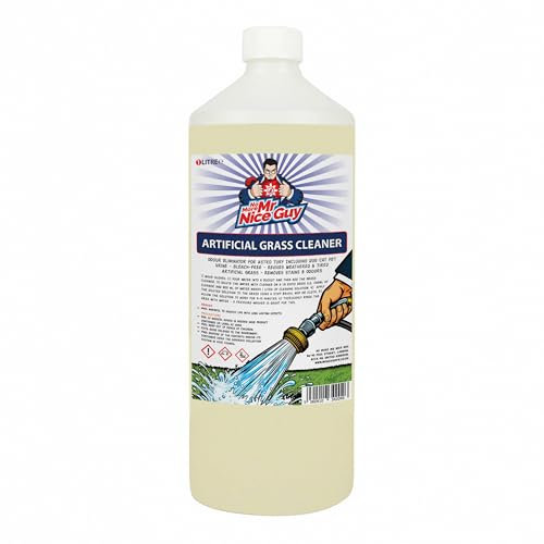 Artificial Grass Cleaner 1L - Odour Eliminator For Astroturfs Including Dog Cat Pet Urine - Bleach-Free - Revives Weathered & Tired Artificial Grass - Removes Stains & Odours - No More Mr Nice Guy