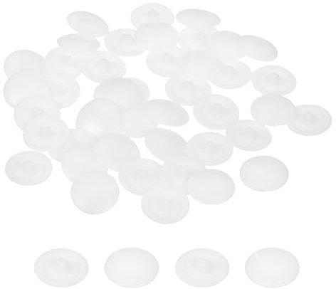 sourcing map 40PCS Screw Cap Covers, 12mm Waterproof Plastic Screw Decorative Caps for Phillips Cam Lock Nuts Self-Tapping Screws, White