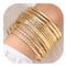 WATEFOER Gold Armreif Armbänder Set für Damen Boho Mehrschichtige Stapelbar Strukturierte Armbänder Indische Chunky Armreif Armband (A-12pcs)