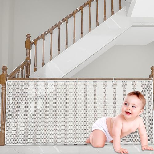 Treppen Schutznetz Kinder,Geländer Sicherheitsnetz,2m x 79cm Treppenschutznetz für Kinder,Treppenschutznetz,Sicherheitsnetz,Safety Net,Treppe Geländer Zaun Mesh,Sicherheitsnetz für Balkon