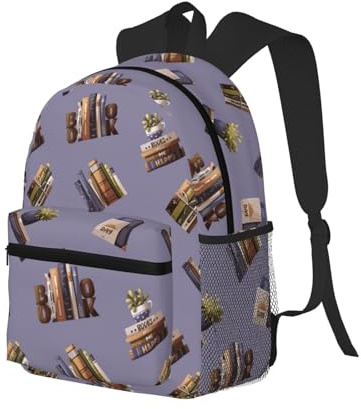 Novastar Zaino da viaggio per computer portatile per uomo e donna – Zaino per gli amanti dei libri, piante, lettura, zaino per lavoro con cinghie regolabili – Zaino da spiaggia