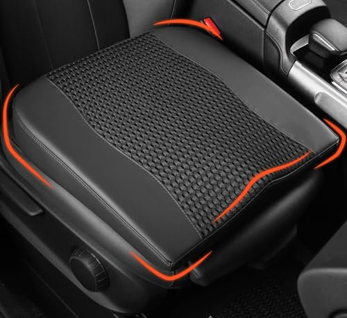 Lofty Aim Autositzkissen, Komfort Memory Foam Autokissen zum Fahren - Ischias & Schmerzlinderung im unteren Rücken, Sitzkissen für Autositz Fahrer, Bürostuhl, Rollstuhl (4D Mesh Schwarz)