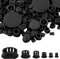 Bouchon à Trou en Plastique, 5/6/8/10/13/25mm Cache-Vis pour Trous de Perçage, Capuchons de Verrouillage à Clipser pour Chaises, Armoires, Meubles, Maison, Cuisine (155PCS, Noir)