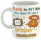 Bright Ceramic Mug – Back in My Day Proper Calculator Printed to Order with Durable Colours