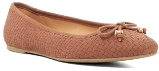 Dune London Ladies Harries Woven Slip On Ballet Flats Size UK 6 Ballet Pumps Brown