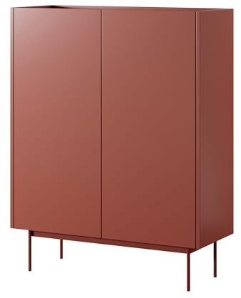 Kommode Kelowna KD97 Rot/Eiche 97x122x37 cm