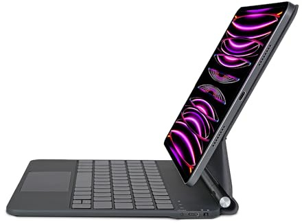 Synchro Bands Magic Keyboard für iPad Air 13'' (M2 2024/M3 2025),Tastatur Hülle für iPad Pro 12,9-Zoll (3., 4., 5. und 6. Gen), Magnetischer Ständer, Integriertes Trackpad, 7 Farben, QWERTZ Deutsch