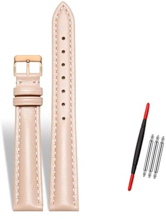 Rodsah Women's Leather Watch Band 10-22mm Adjustable, Genuine Leather Replacement Watch Strap with Pin Buckle