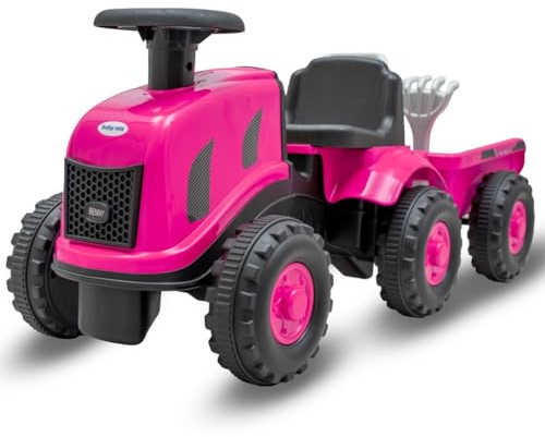 Bâton d'équitation tracteur avec remorque Benny rose