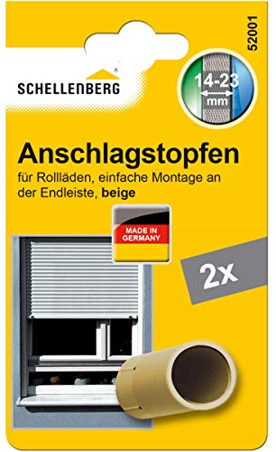 Schellenberg 52001 Rolladenstopper Anschlagstopfen für Rollladen 2 Stück - Doppelpack, Beige