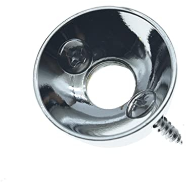 KAISH Chrome Brass Metric Electric Guitar Jackplate Electrosocket Jack Plate for FD Import Style Tele/Telecaster