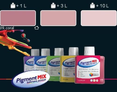 WALL PAINT COLOURANT PIGMENT PAINT COLOUR INTERIOR & EXTERIOR DYE (Coral)