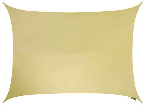 Kookaburra Waterproof Garden Sun Shade Sail Canopy in Sand 98% UV Block (6m x 5m Rectangle)