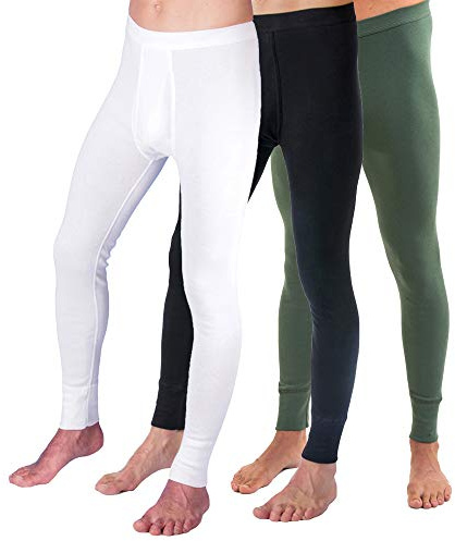 HERMKO 3540 Herren Lange Unterhosen mit Eingriff 3er Pack (Weitere Farben) Bio-Baumwolle