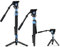 SIRUI P-325FS Monopiede in Fibra di Carbonio con Piedini per Fotocamera, Portatile Mnopiede Fotografico Professionale a 5 Sezioni con Testa Video Fluida VH-10 per Videocamera, Carico Massimo 10kg