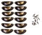 FVCENT Muschelgriff Schubladen Griffe Bronze Schrank Griffe Antik Möbelgriff Halbkreis mit Schrauben für Kabinett Schubladen Schrank Apothekerschrank (12)