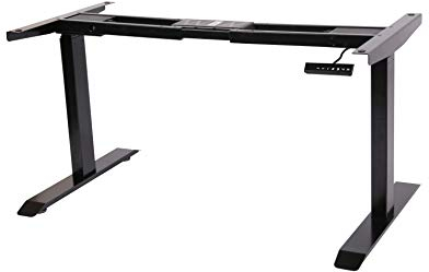 Szagato Gestell für Schreibtisch stufenlos elektrisch höhenverstellbar BxTxH: 118x70x(62-127) cm schwarz, mit Memory-Funktion für alle gängigen Tischplatten geeignet Tischgestell Steh-Sitz Tisch