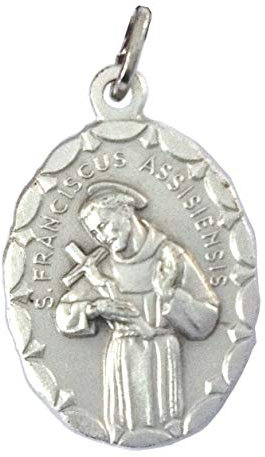 OVALE MEDAILLE DES HEILIGEN FRANZISKUS VON ASSISI - MEDAILLEN DER SCHUTZHEILIGEN - 100% Made in Italy