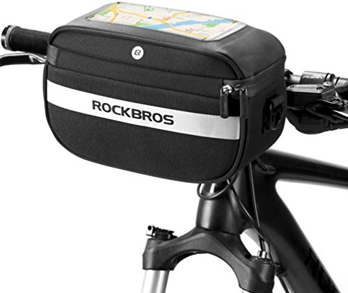 ROCKBROS Fahrrad Lenkertasche Multifunktional Lenker Fahrradtasche PVC Touchscreen Handyhalterung Aufbewahrungstasche mit Schultergurt 4,5L