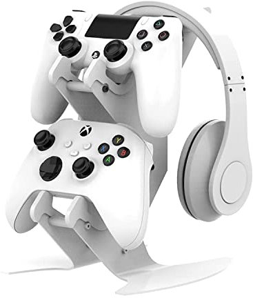 Controller Stand, Headphone Holder, Universal Adjustable Game Controller Headset Hanger Mount for All Universal Gaming PS5 Accessories, Xbox Sony PS4 Nintendo Switch