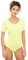 Evoni Damenbody mit kurzen Ärmeln und Rundhals I Damen T-Shirt I Bodysuit Women I Unterzieh-Body I Kurzarm-Body mit optimaler Passform Neongelb S