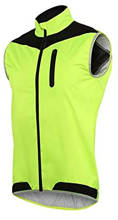 ZMMYD Hommes Femmes Gilet de Cyclisme Coupe-Vent imperméable Gilet de Course VTT vélo vélo vêtements réfléchissants Veste de Cyclisme sans Manches,Jaune,XXL