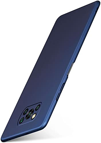 moex Alpha Case für Xiaomi Poco X3 NFC / X3 Pro Hülle Ultra Dünn, Schutzhülle mit erhöhtem Kameraschutz, Slim Cover Hardcase Backcover, Dünnste Handyhülle Minimalistisch, Metallic Blau