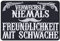Rocker Patch Verwechsle niemals Freundlichkeit nicht mit Schwäche Kutten Aufnäher Heavy Metal Bügelbilder Biker Sticker für Männer/Frauen DIY Applikation für alle Stoffe | 90x60mm