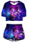 JFLY Marcus Und Martinus 3D Gedruckt Sexy 2 Stück Set Damen Conjunto Feminino Damen Crop Top Und Shorts Set Zweiteilige Outfits Passende