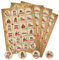 Logbuch-Verlag 96 Weihnachten Aufkleber Sticker vintage weihnachtlich rund 4 cm beige alt Deko Geschenke rot grün Trucks