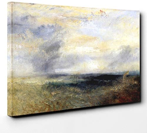 Big Box Art J.M.W. Turner Margate from The Sea Canvas Wall Art Print Ready to Hang Picture, 30 x 20 Inch (76 x 50 cm), Multi-Coloured