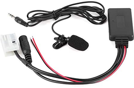 Ymiko 12-poliger Bluetooth-für Audiokabel-Auto-AUX-Adapter-Anschluss, Kabelloser für Audio-Adapter mit Mikrofon, Passend Berlingo für Audio-Autoradio