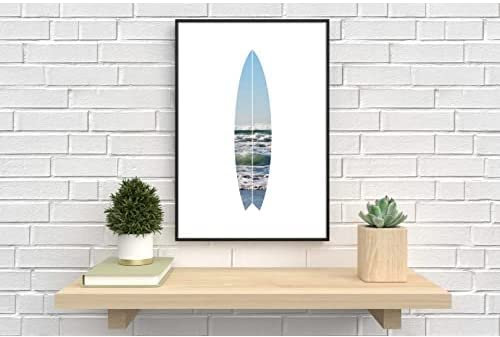 Handmade By Stukk Surfbrett Ozean Schlafzimmer Meer Minimalistische Wandkunst Home Room Decor Druck Poster