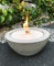 WeberHomemade® | Wachsfresser | Kerzenfresser | Schmelzlicht mit Dauerdocht & Dochthalter | Beton Feuerschale schmaler Rand | Ø 24 cm | nachhaltige & wiederbefüllbare Outdoor Kerze