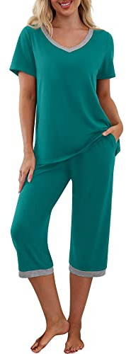 PrinStory Schlafanzüge Für Damen Ensemble de Pijama Femme