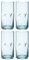 LEONARDO HOME Vesuvio Longdrinkglas Set 4-teilig - Becher aus hochwertigem Glas in organischer Form - Inhalt 330 ml - Handgemacht - Spülmaschinengeeignet - 4 Trinkgläser in Farbe blau, 077378