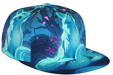 Herren Profi Baseball Stadion Einstellbare Zurück Schnalle Baseball Cap Trucker Cap Blue Fox Schwarz One Size, Schwarz, EinheitsgröÃŸe