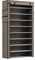 Juskys Schuhschrank L 9 Ebenen, Schuhregal geschlossen 45 Paar Schuhe, Stoff Bezug wasserabweisend, Schuhaufbewahrung Stoffschrank Stecksystem Hellbraun