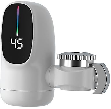 NIEI Chauffe-eau électrique instantané 3000 W à affichage numérique pour de salle de bain Prise européenne