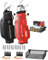 Rackgolfic Golf Bag Organizer Garage- Wall Mount Golf Bag Storage Rack, Golf Bag Holder for Garage, Heavy Duty Hanger and Basket Holds 2 Golf Bags, Golf Balls and Other Golf Equipment and Accessories