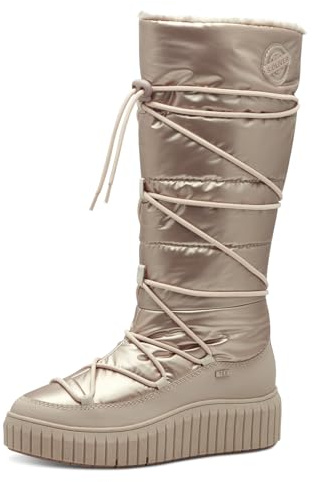 s.Oliver Damen Schnürstiefel ohne Absatz Wasserabweisend Vegan, Rosa (Rosegold), 37 EU
