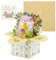 BOFUNX 3D Pop Up Osterkarten Ostern Grußkarte Glückwunschkarten mit Umschlag Karten Osterhasen Ostereier Ostern Hühner Blumen Geschenkkarte für Familie Kollegen Freunde Kinder
