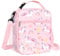 Clastyle Princess Insulated Kids Lunch Bag Large Thermal Cooler Bag for Girl Picnic School Lunch Box Tote,Pink Unicorn Rainbow