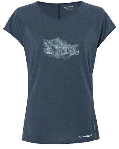 VAUDE Women's Tekoa T-Shirt II, Lässiges Damen T-Shirt, Dark sea/Dark sea, 46