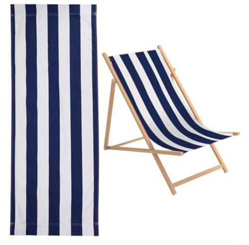 Tela de repuesto para silla de patio, tela para tumbona de 120 x 44 cm, tela de repuesto para silla plegable, para tumbona, piscina, jardín (1 unidad)