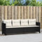 IKAYAA Gartensofa Rattan Sofa 3 Sitzer Garten Lounge Sofa Outdoor Gartenbank Sitzbank Balkon Lounge Klein Balkonmöbel Rattansofa Couch Bank Sitzecke Loungemöbel Balkon Möbel Gartenlounge